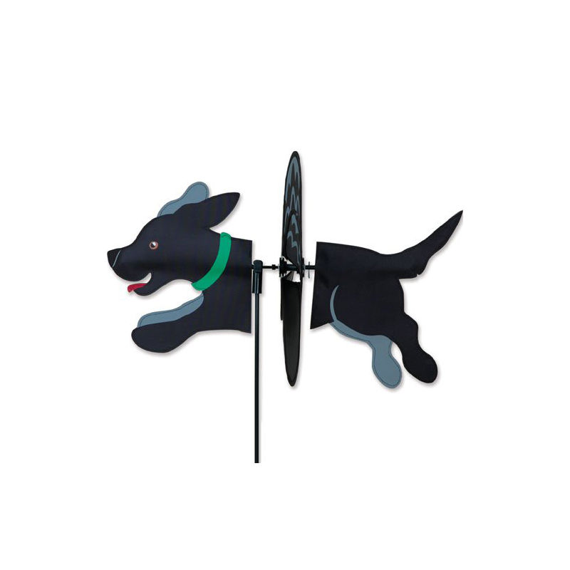 Black Labrador Wind Garden Petite Flying Spinner World of Windsocks